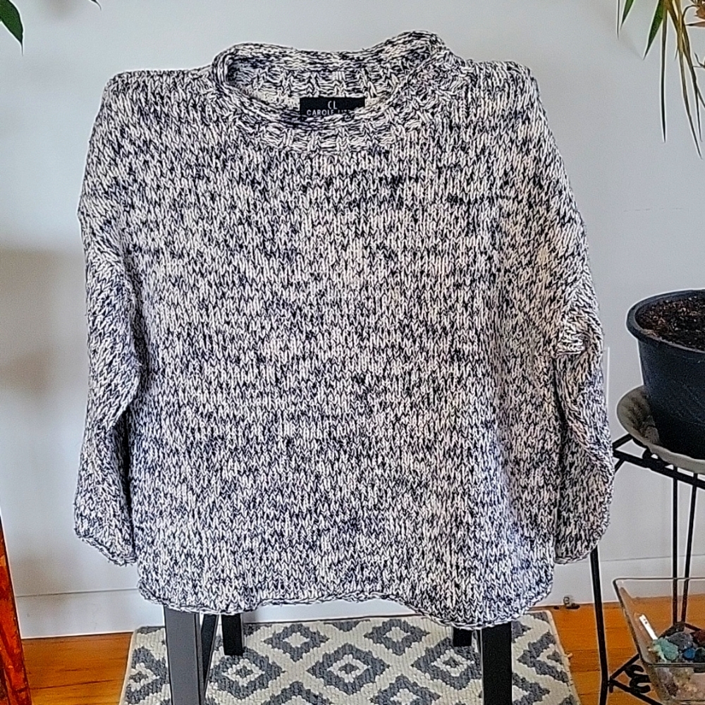 CL Sport Sweater, Navy/Off-white, Large, GUC